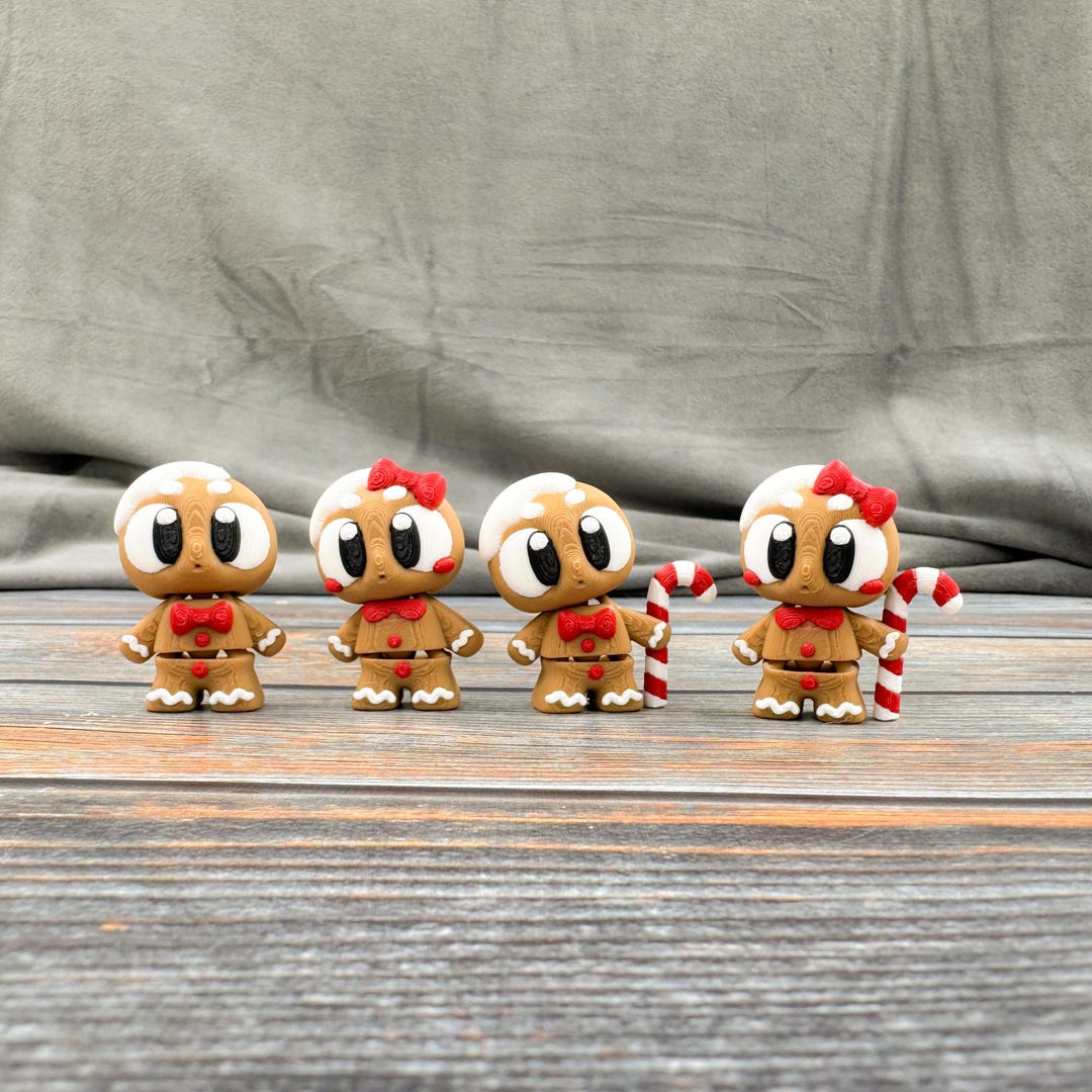 Gingerbread Cookies Articulated 3D Printed Fidget Figure - Etsy