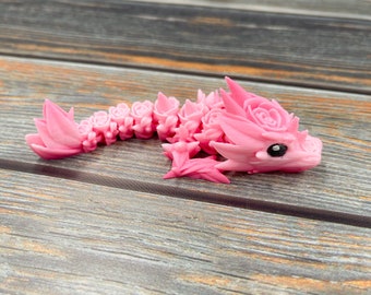 Rose Dragon Hatchling (Tadling) 3D Printed Fidget Figure