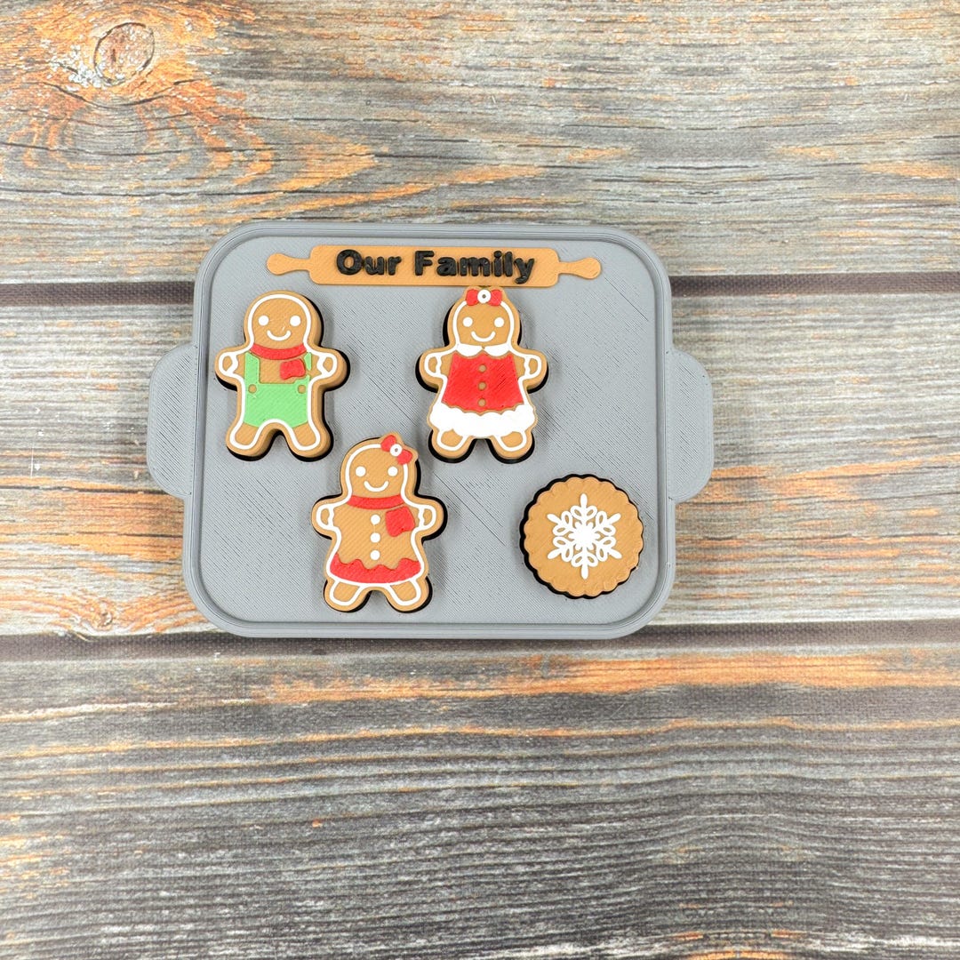 Gingerbread Family Tin 3D Printed Clicker Fidget - Etsy