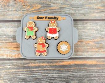Gingerbread Family Tin 3D Printed Clicker Fidget