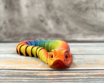 Little Hognose Snake Articulated 3D Printed Fidget Figure