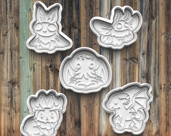 Cryptids Folklore Cookie Cutters, Cookie Stamps