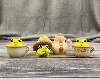Witch's Frog Tea Time 3D Printed Clicker Fidgets