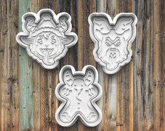Krampus Cookie Cutters, Cookie Stamps