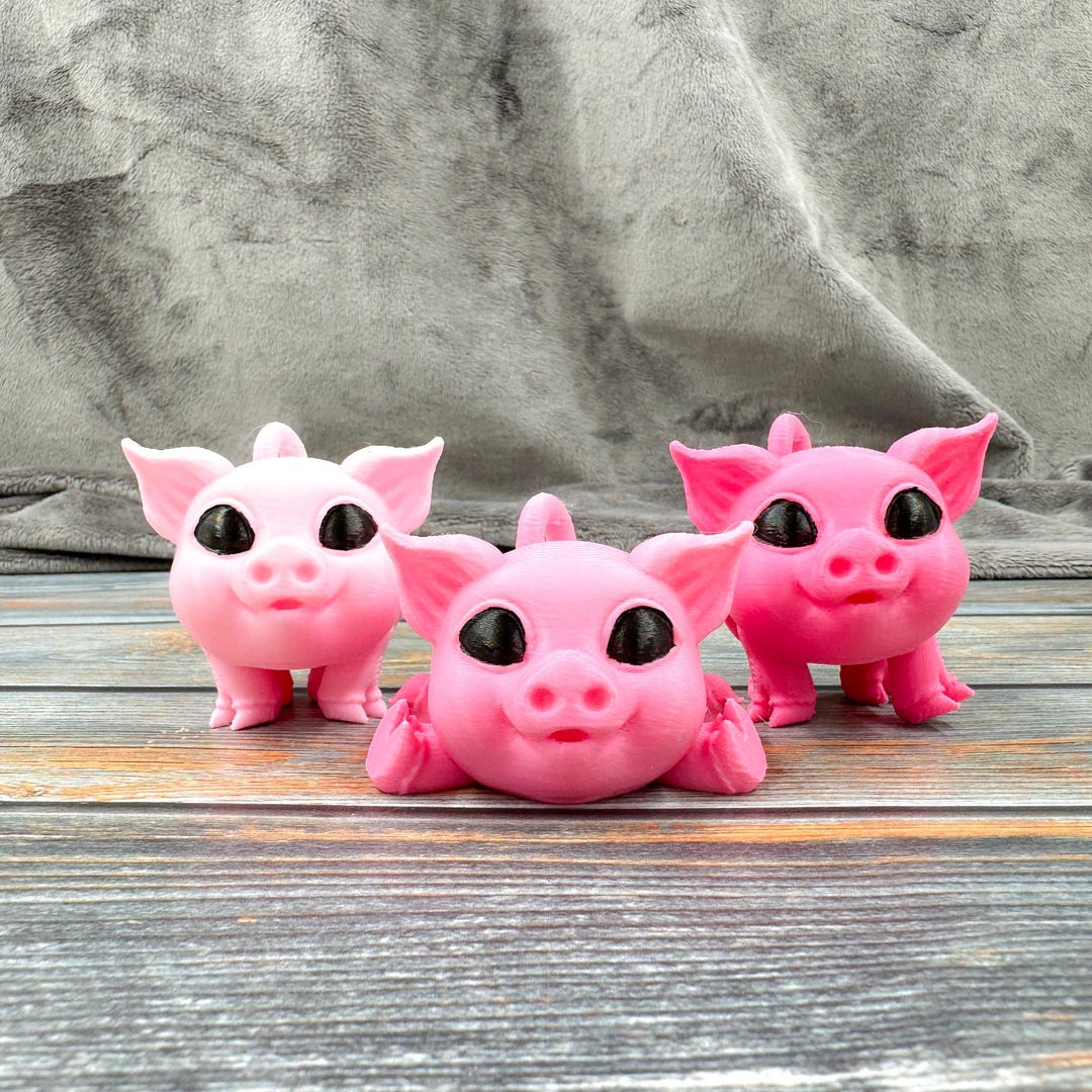 Mud Fidget Pig Puffling With Mud Pen 3D Printed Articulated Fidget Figure - Etsy
