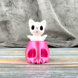 Greta the Ghost Cat 3D Printed Mini Figure