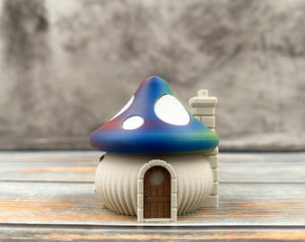 Fairy Mushroom House 3D Printed Figure