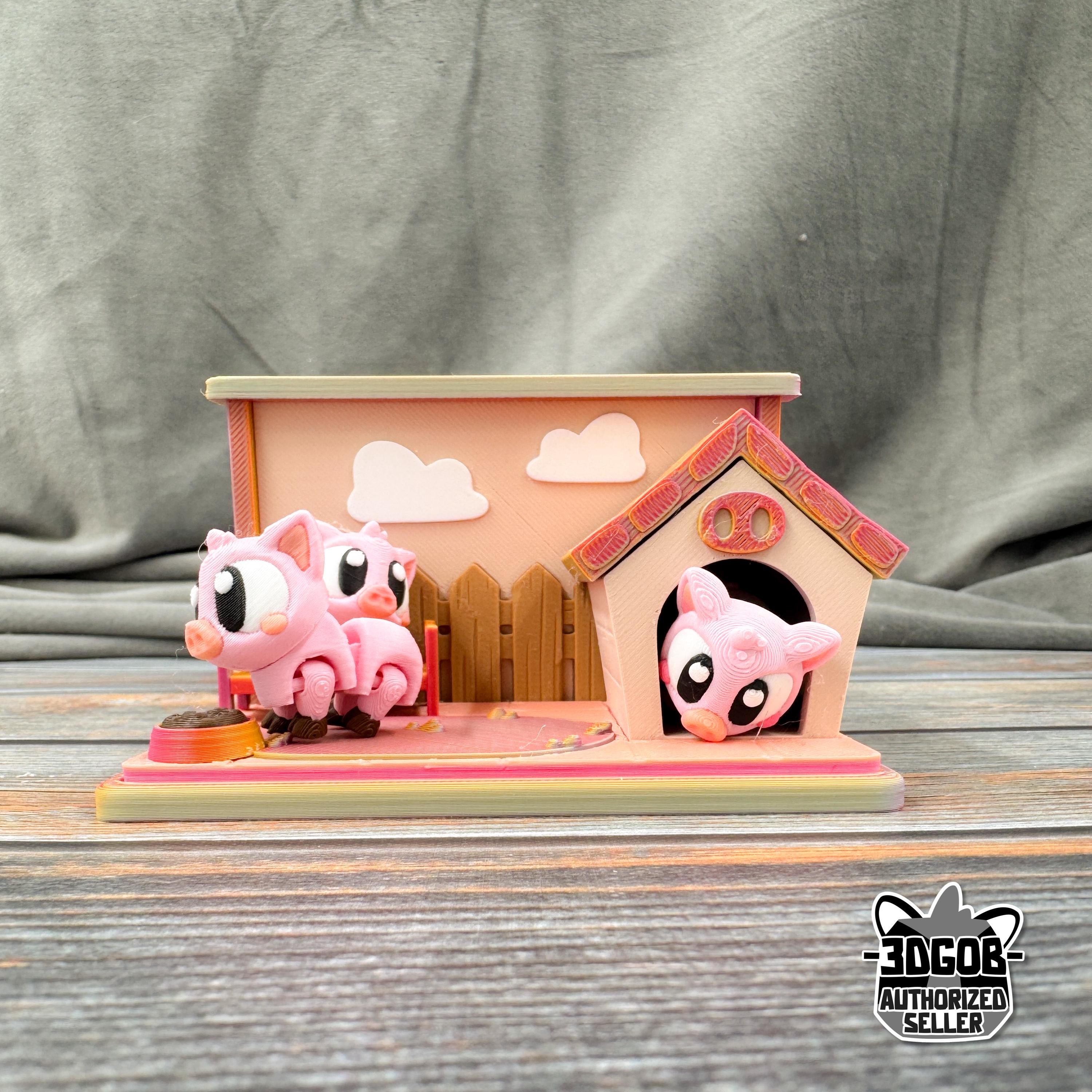 Mud Fidget Mud Pen + 3 Pigs Articulated 3D Printed Fidget Figure - Etsy