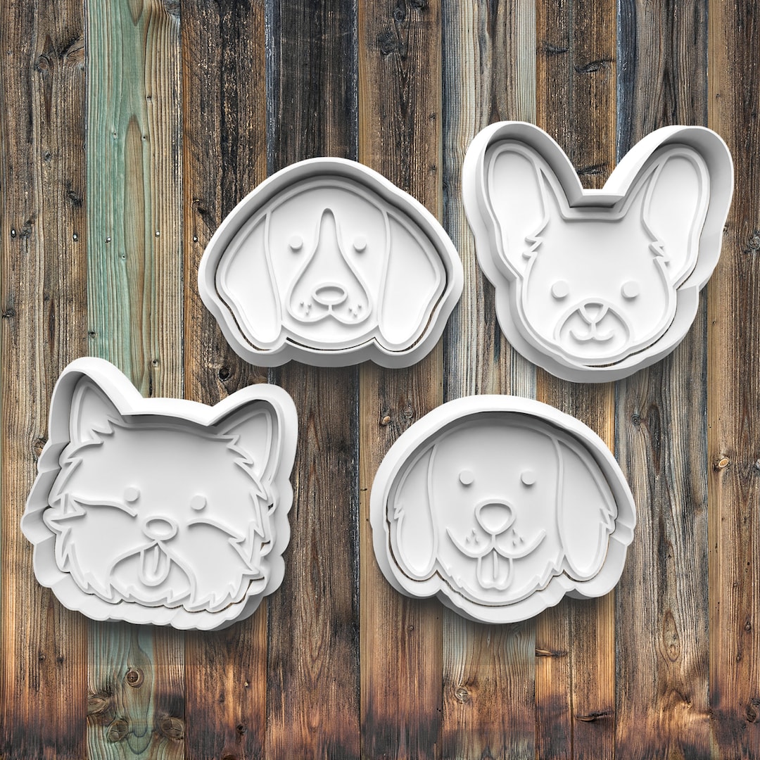 Dogs Cookie Cutters Cookie Stamps Etsy