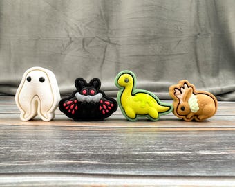 Cryptids 3D Printed Clicker Fidgets