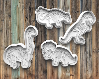 Dinosaur Fossils Cookie Cutters, Cookie Stamps
