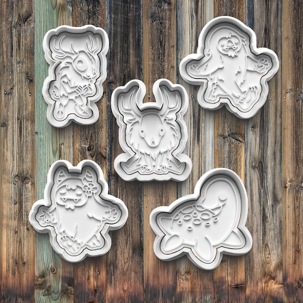 Cryptids Folklore Cookie Cutters, Cookie Stamps