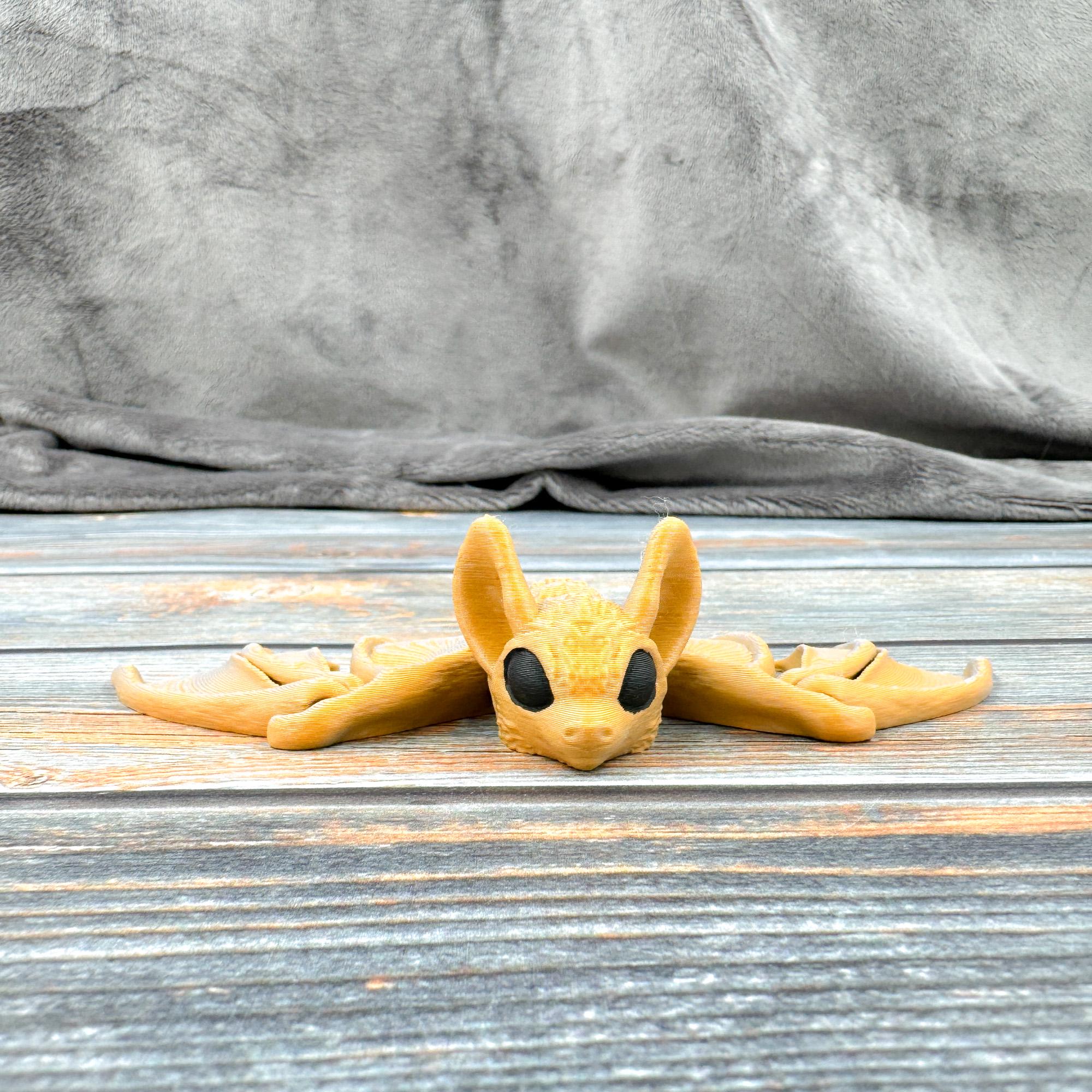 Tiny Articulated Bat 3D Printed Fidget Figure - Etsy