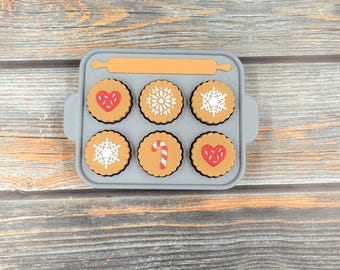 Gingerbread Family Tin 3D Printed Clicker Fidget