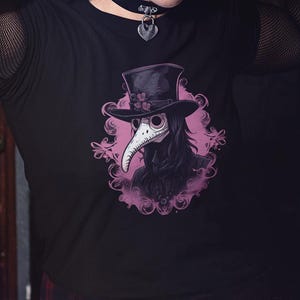 Maglietta Dottore della Peste Goth Pastello, Maglietta Carina e Inquietante, Magliette Unisex, Moda Gotica Unica