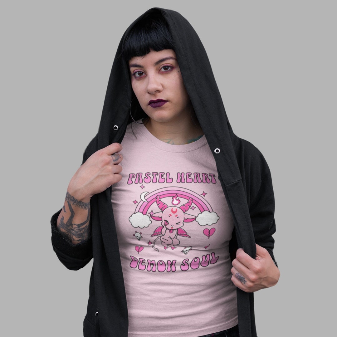 Slant T-shirt with Cybernetic Demon print