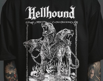 Hell Hound Cerberus Tshirt, Underworld Dog Hades Shirt Alternative Clothing, Tattoo Inspired Greek Mythology Gifts For Her Him