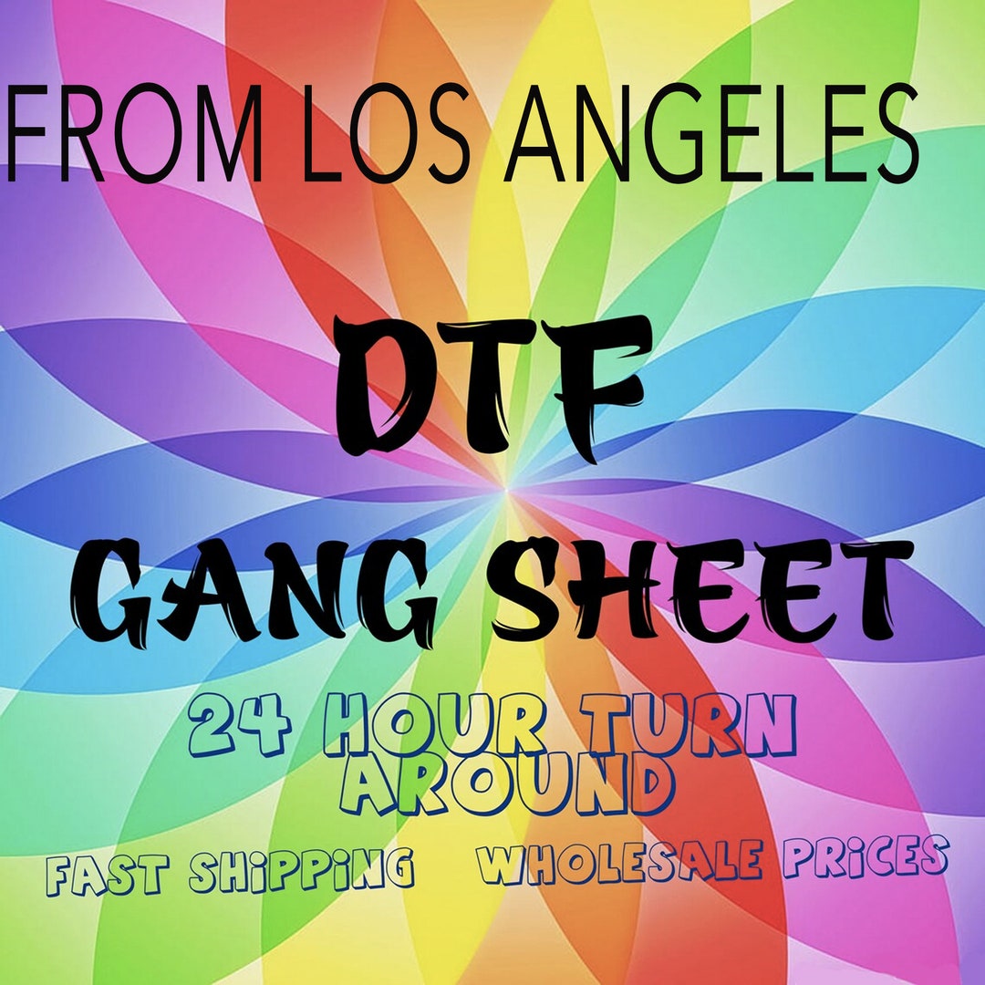 Full Color DTF Gang Sheetheat Transfer to Shirtbulk Gang Etsy