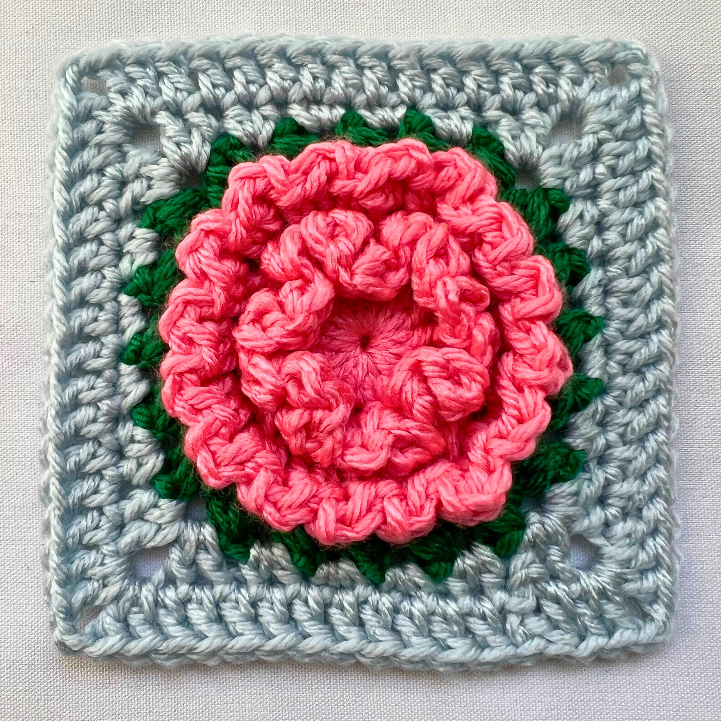 19 Carnation Crochet Patterns for Bouquets, Gifts, and Home Decor 3 Carnation Granny Square Crochet Pattern: Easy Flower