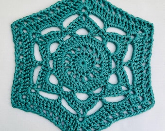 Willow Granny Hexagon Crochet Pattern: Easy Flower Motif for Blankets, Bags, or Cardigans (PDF Instant Download)