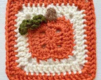Pumpkin Granny Square Crochet Pattern: Easy Motif for Blankets, Bags, or Garments (PDF Instant Download)