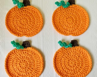 Pumpkin Coaster Crochet Pattern: Easy No-Sew Fall Applique, Home Decor (PDF Instant Download)