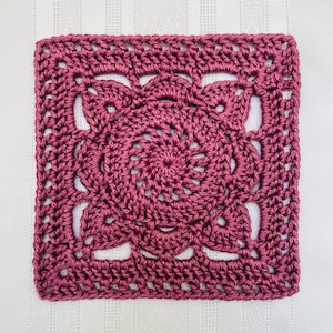 Willow Granny Square Crochet Pattern, PDF Pattern in English, Flower Granny Square, Crochet Blanket Bag Cardigan Motif, Easy Crochet Pattern