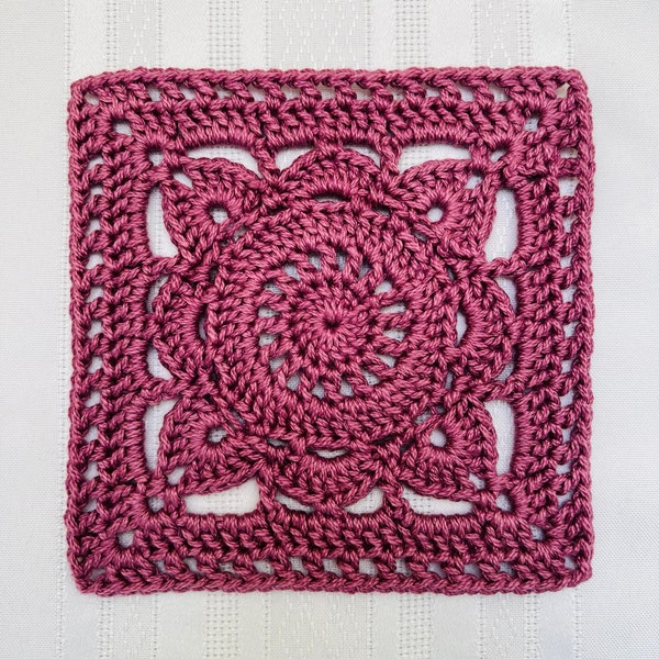 Motif au crochet carré grand-mère saule, téléchargement immédiat au format PDF, motif au crochet facile, motif couverture, motif sac, motif floral grand-mère carré