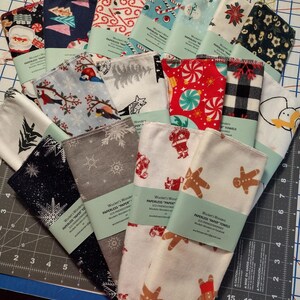 Christmas Designs - Unpaper Towels - Reuseable Paperless Towels - Cloth Napkins - Great Gift Idea