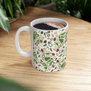 Avocado Lovers Doodles Coffee/Tea Ceramic Mug 11oz