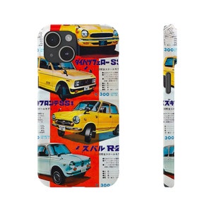 Vintage japonés coche cartel iPhone caso / japonés collage teléfono caso / caso de diseñador de lujo / coreano, chino, elegante, de moda, caso de encanto