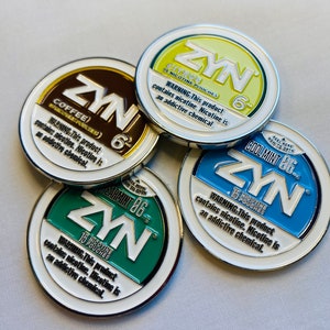 Zyn Challenge Coin! (NOT a nicotine product!)|Ball marker, Challenge Coin, Golf Marker.