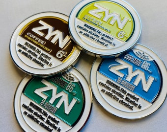 Zyn Challenge Coin! (NOT a nicotine product!)|Ball marker, Challenge Coin, Golf Marker.