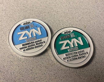 Zyn Challenge Coin! (NOT a nicotine product!)|Ball marker, Challenge Coin, Golf Marker.