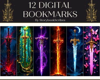 5 Fantasy Dragon Printable Bookmarks | Instant Download PNG & PDF ...