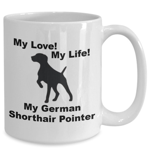 German Shorthair Pointer Coffee Mug, Gifts for German Shorthair Pointer Dog Mom or Dad, Funny German Shorthair Pointer Novelty Cup for Men
