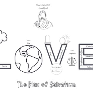 Plan of Salvation LOVE Coloring Page