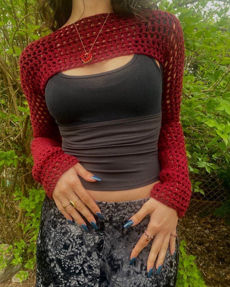 Crochet Bolero Shrug Crochet Shrug Long Sleeve Crochet Shrug Sleeves