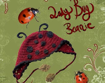 Crochet ladybug hat crochet tassel hat ladybug beanie handmade beanie handmade hat ladybug beanie whimsical crochet hat