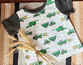Boy's Farm Harvest Shirt or Bodysuit: Long or Short Sleeve