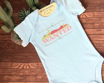 Baby Girl Western Bodysuit: Soft Cotton