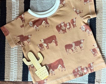 Boy's Cows in the Sand Dunes Shirt or Bodysuit