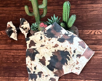 Baby Cowhide Print Bummies