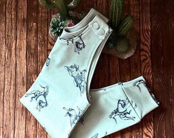 Baby Bronc Riding Romper: Organic Cotton