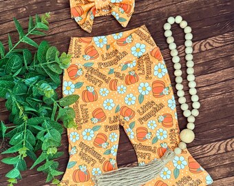 Baby Girl's Little Pumpkin Bell Bottoms