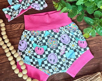 Baby Girl Western Checkered Bummies