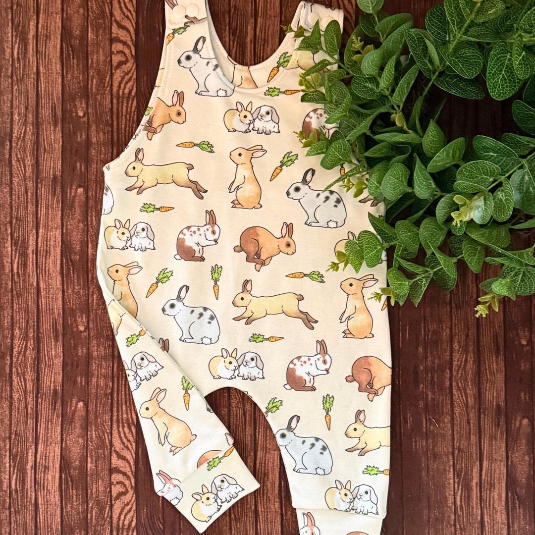 Gender-neutral Rabbit Romper: Organic Cotton - Etsy