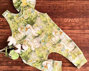 Baby Girl Duck Goose Romper