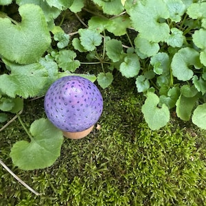 Dreamy Lilac Mushroom Figurine - Fantasy Home Decor