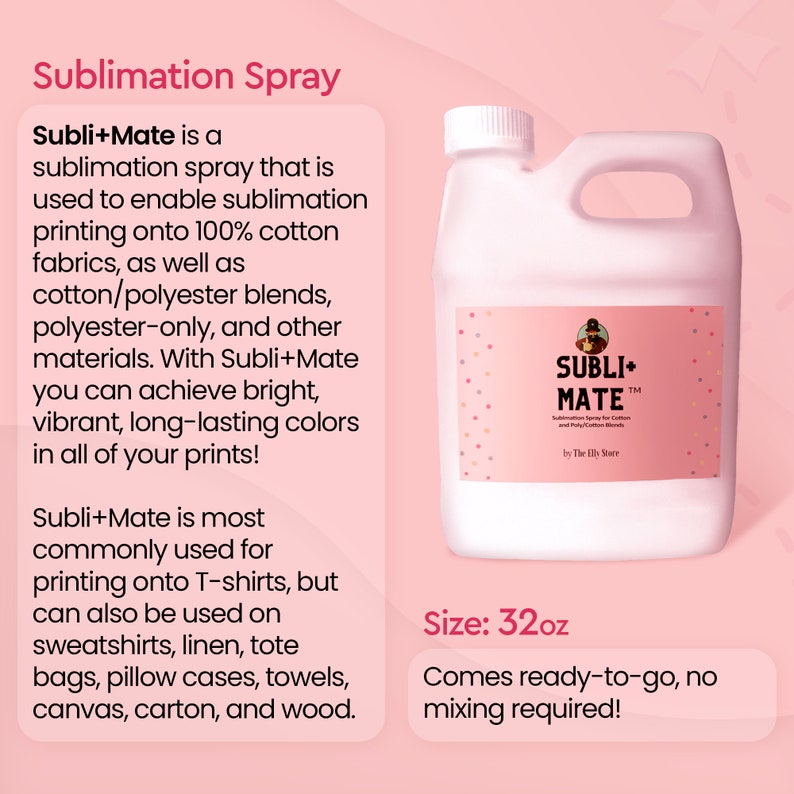 Sublimation Coating for Cotton and Cotton/polyester Blends 32oz Etsy